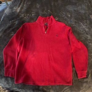 Red polo fleece